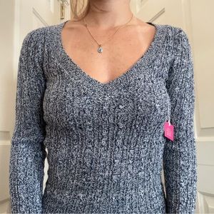 Blue/white poof excellence sweater